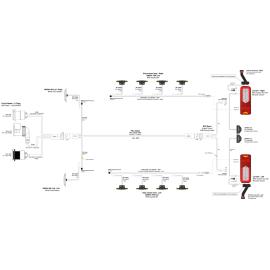 Complete system lamps + wiring semi-trailers LED with flashing side markers